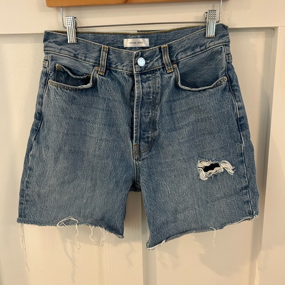 Anine Bing cut off Jean Bermuda shorts size 29 button fly - Picture 1 of 6